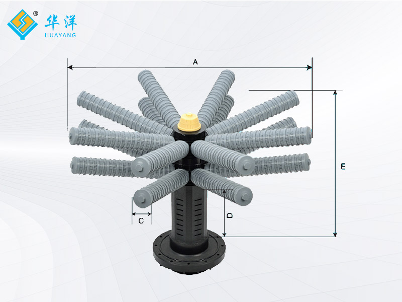 Sixteen claw filter type side mounted lower distributor Sixteen claw filter type side mounted lower distributor